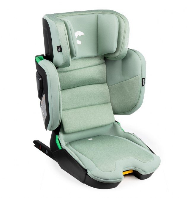 Kidnort Scaun auto cu isofix pentru copii model pliabil cu Tetiera reglabila 100-150 cm i-SIZE R-129 Mane Green