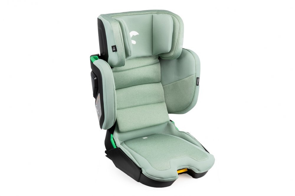 Kidnort Scaun auto cu isofix pentru copii model pliabil cu Tetiera reglabila 100-150 cm i-SIZE R-129 Mane Green