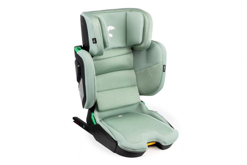 Kidnort Scaun auto cu isofix pentru copii model pliabil cu Tetiera reglabila 100-150 cm i-SIZE R-129 Mane Green