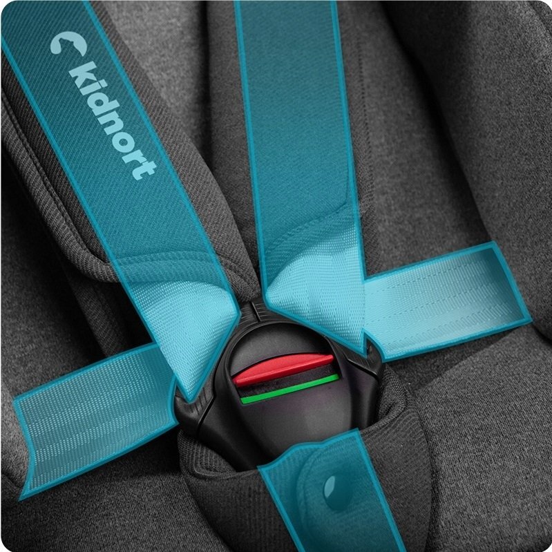 Kidnort Scaun auto pentru copii cu baza isofix picior stabilizator rotativ 360 i-Size R129 tetiera cu spuma de memorie 40-150 cm parasolar reglabil Orn Grey