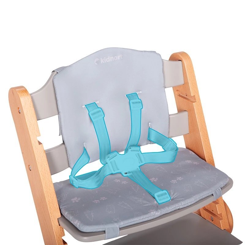 Kidnort Scaun de masa pentru copii multifunctional Drommer Brown pliabil din lemn transformabil cu sezut reglabil pe 11 nivele de inaltime picioare antiderapante cu pernuta inclusa capacitate maxim admisa 75 kg