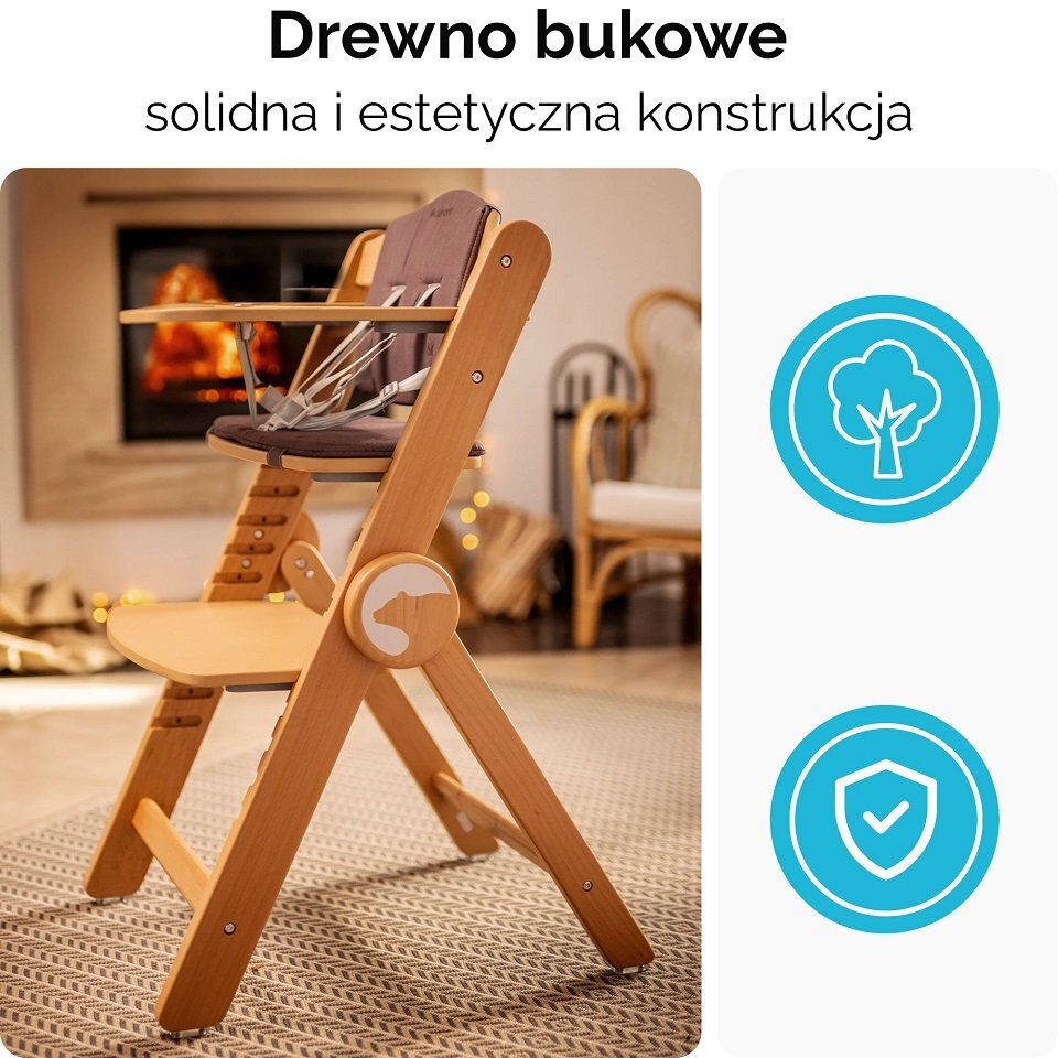 Kidnort Scaun de masa pentru copii multifunctional Drommer Green pliabil din lemn transformabil cu sezut reglabil pe 11 nivele de inaltime picioare antiderapante cu pernuta inclusa capacitate maxim admisa 75 kg