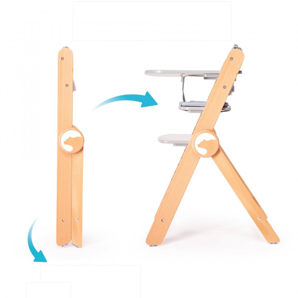 Kidnort Scaun de masa pentru copii multifunctional Drommer Green pliabil din lemn transformabil cu sezut reglabil pe 11 nivele de inaltime picioare antiderapante cu pernuta inclusa capacitate maxim admisa 75 kg