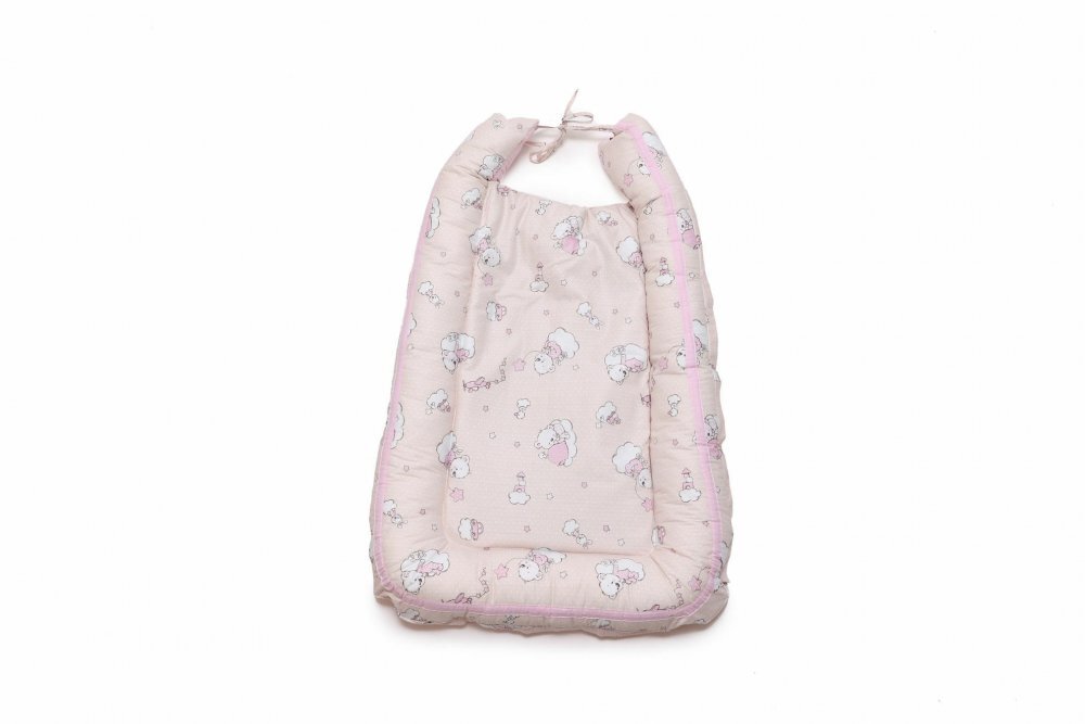 Kids Decor Baby Nest Ursuletul Martinica roz culcus bebelus pentru dormit reversibil multifunctional 100 x 60 cm