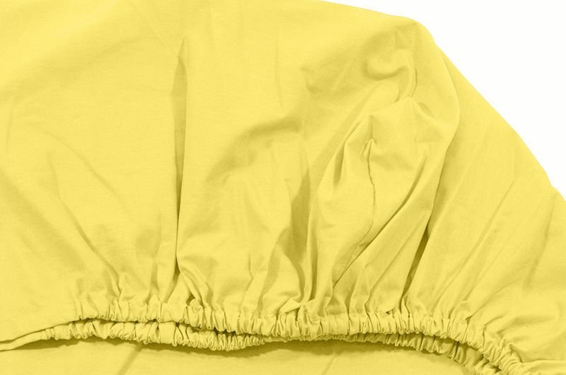 Kids Decor Cearceaf galben KidsDecor cu elastic din bumbac 95 x 52 cm