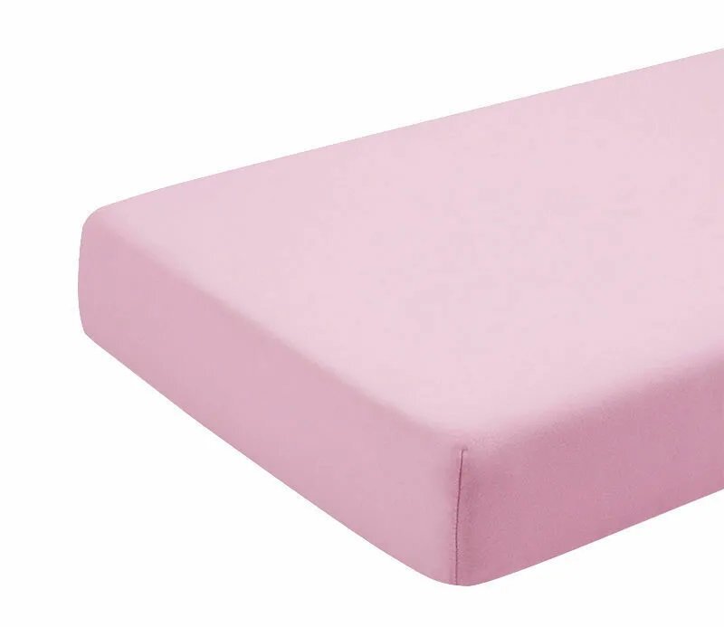 Kids Decor Cearceaf roz KidsDecor cu elastic din bumbac 60 x 85 cm