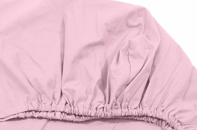 Kids Decor Cearceaf roz KidsDecor cu elastic din bumbac 60 x 85 cm