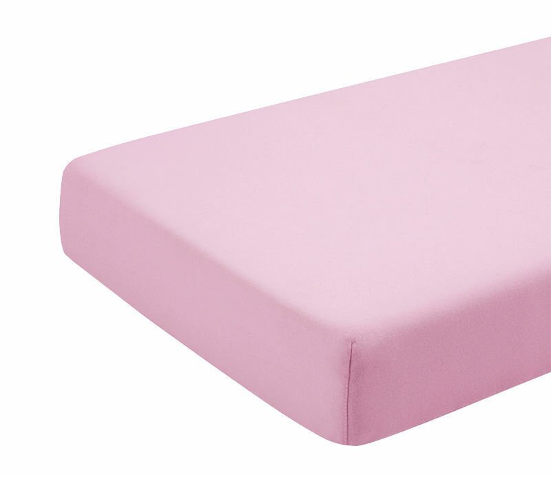 Kids Decor Cearceaf roz KidsDecor cu elastic din bumbac 95 x 52 cm