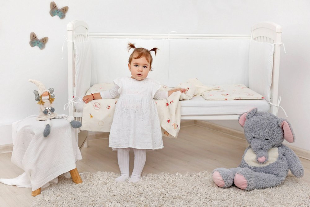 Kids Decor Lenjerie pat copii 4 piese Mici Indieni KidsDecor din bumbac 70x110 cm 100x135 cm