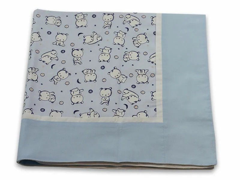 Kids Decor Paturica Baby Bear albastru KidsDecor cu spate finet 80x80 cm