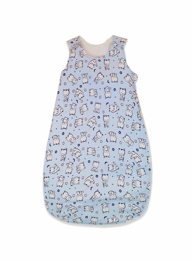 Kids Decor Sac de dormit copii 0.8 tog KidsDecor Baby Bear albastru din bumbac 110 cm