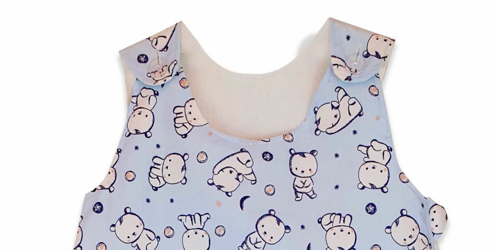 Kids Decor Sac de dormit copii 0.8 tog KidsDecor Baby Bear albastru din bumbac 95 cm