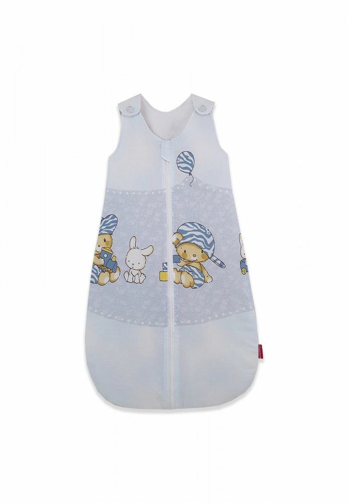 Kids Decor Sac de dormit copii 1.5 tog Hai la joaca albastru din bumbac 60 cm