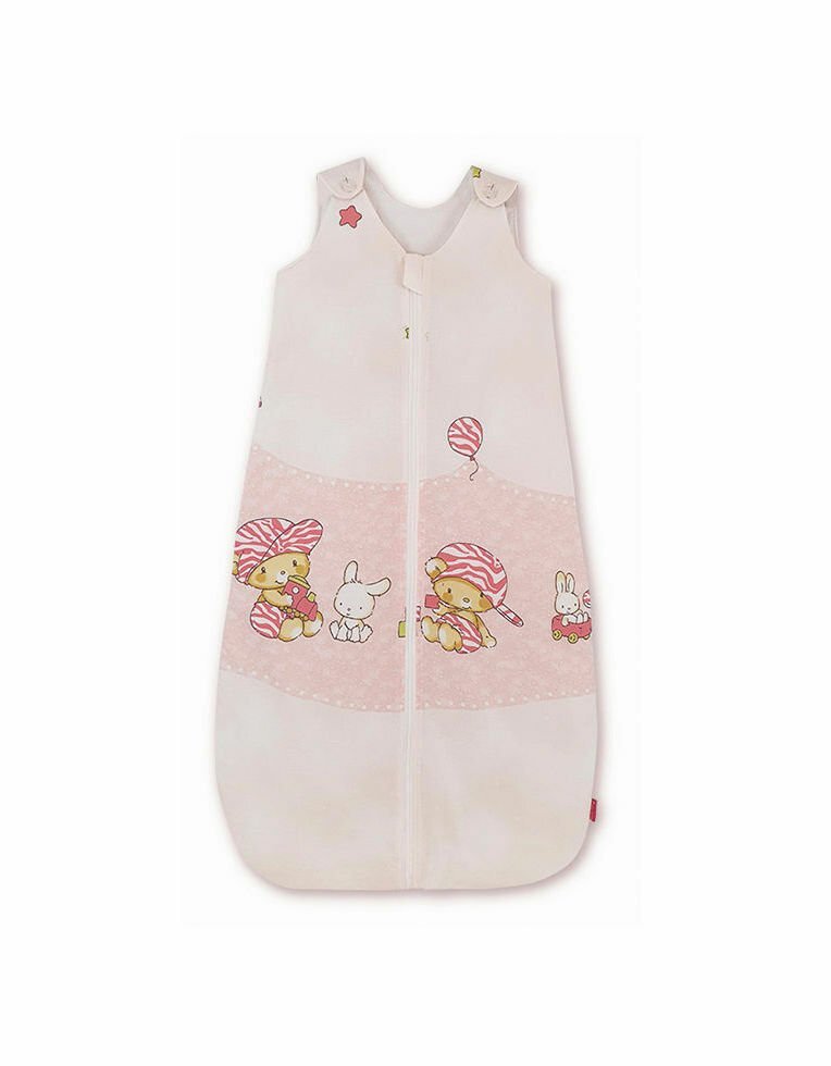 Kids Decor Sac de dormit copii 1.5 tog Hai la joaca roz din bumbac 140 cm