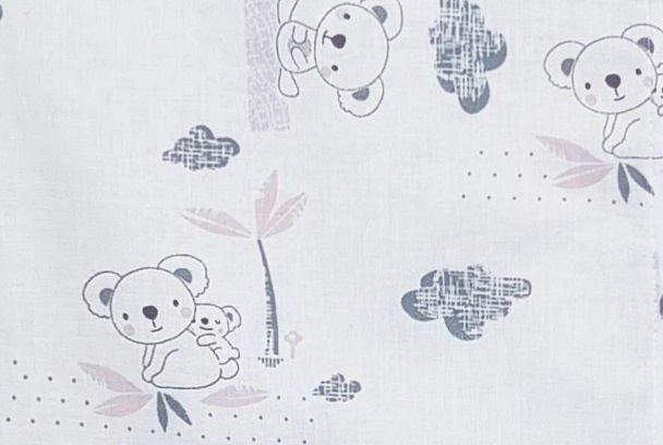 Kids Decor Sac de dormit copii 1.5 tog Somnorosul koala roz din bumbac 140 cm