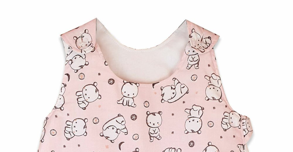 Kids Decor Sac de dormit copii 2.5 tog KidsDecor Baby Bear roz din bumbac 130 cm