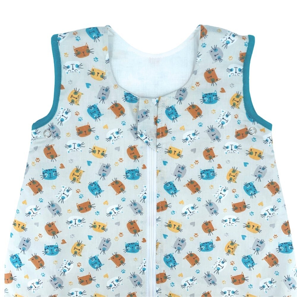 Kids Decor Sac de dormit copii KidsDecor 1.5 tog Miau Miau din bumbac 60 cm