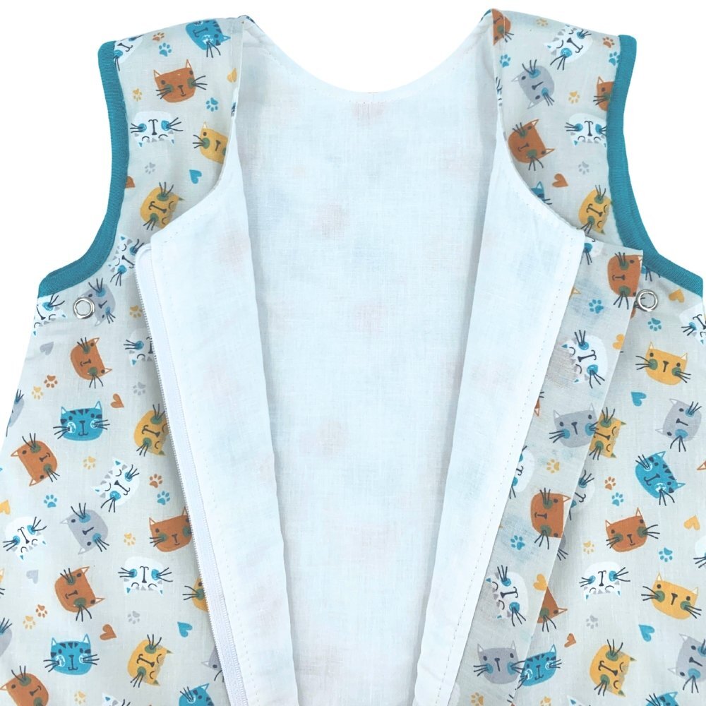 Kids Decor Sac de dormit copii KidsDecor 2.5 tog Miau Miau din bumbac 95 cm