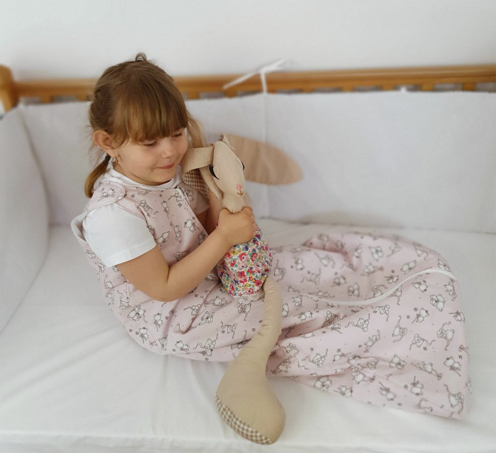 Kids Decor Sac de dormit iarna 2.5 tog Loving bear pink 95 cm