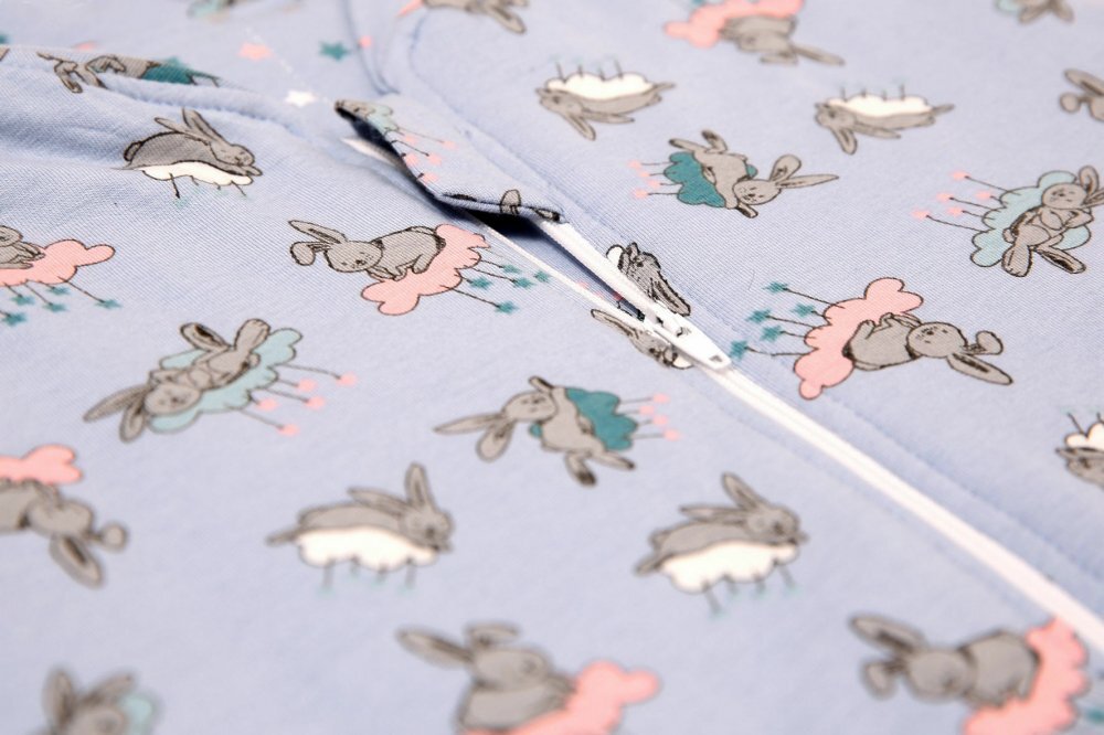 Kids Decor Sac de dormit Kidsdecor cu picioruse si maneci 2 tog Bunny Blue 130 cm