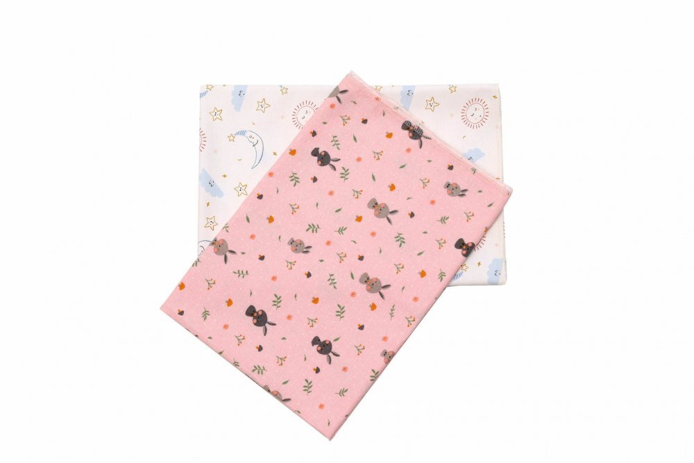 Kids Decor Set 2 scutece finet bebelusi KidsDecor The Bunnies and the Dreamy Sky 70x70 cm