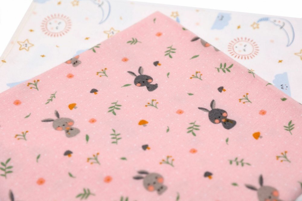Kids Decor Set 2 scutece finet bebelusi KidsDecor The Bunnies and the Dreamy Sky 70x70 cm