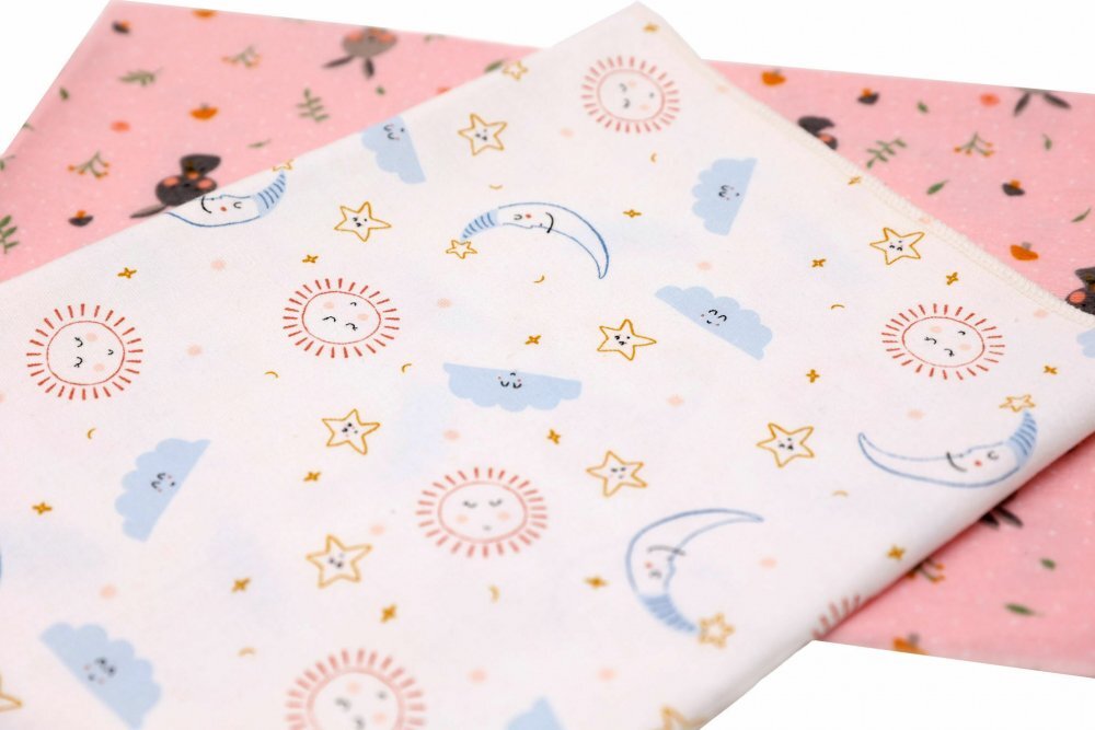 Kids Decor Set 2 scutece finet bebelusi KidsDecor The Bunnies and the Dreamy Sky 70x70 cm