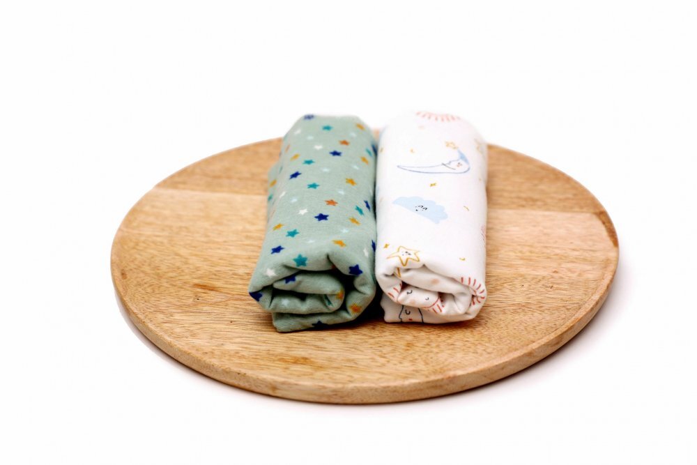 Kids Decor Set 2 scutece finet bebelusi KidsDecor The Stars and the Dreamy Sky 70x70 cm