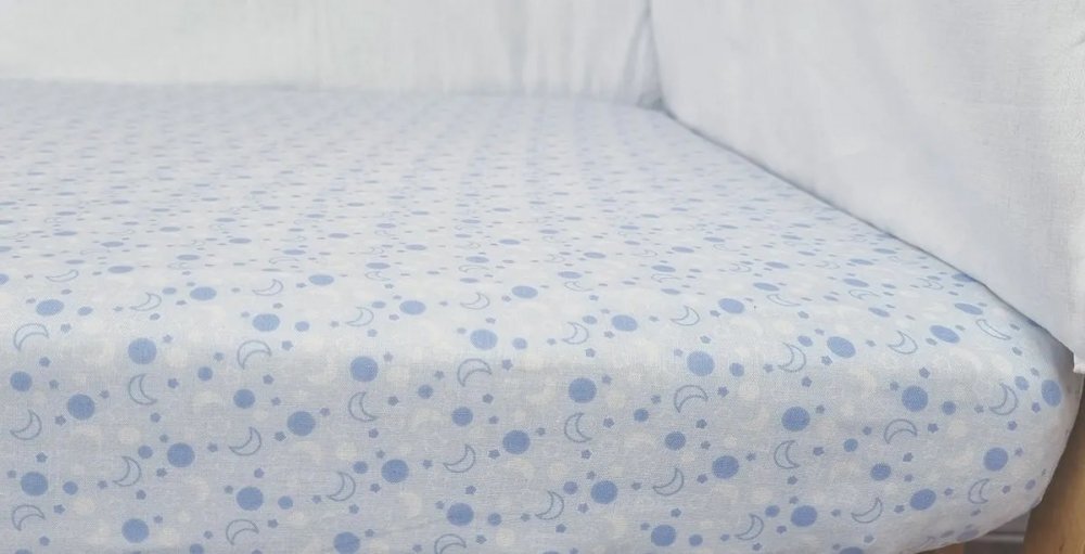 Kids Decor Set cearceafuri Blue Moon KidsDecor cu elastic din bumbac 60x120 cm