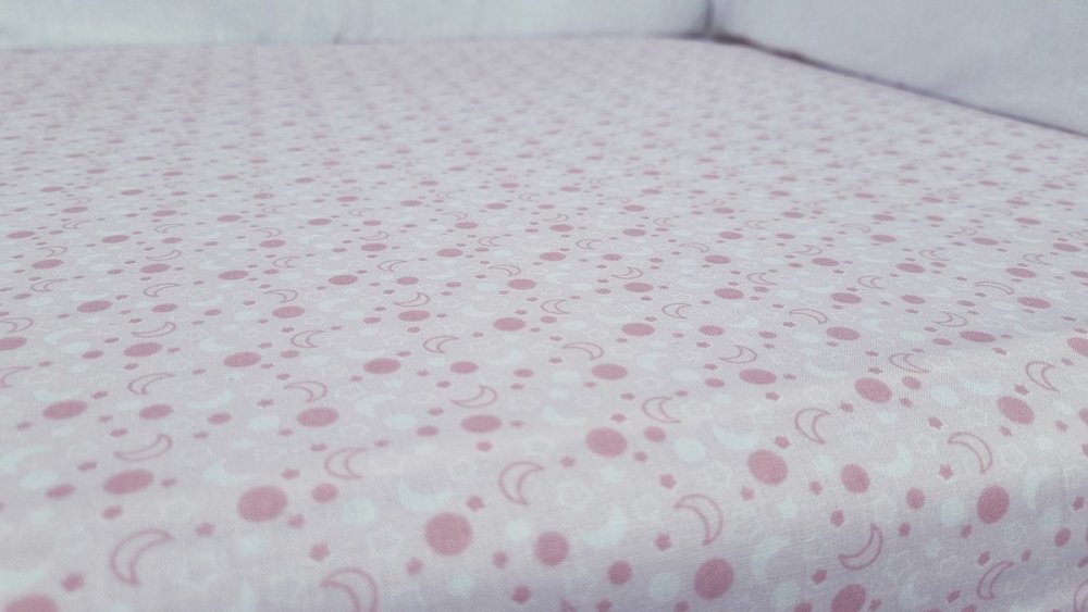 Kids Decor Set cearceafuri Pink Moon KidsDecor cu elastic din bumbac 60x107 cm