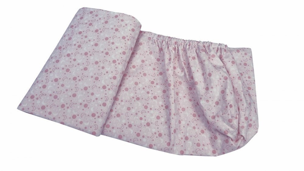 Kids Decor Set cearceafuri Pink Moon KidsDecor cu elastic din bumbac 60x107 cm