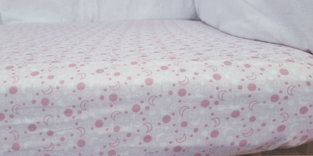 Kids Decor Set cearceafuri Pink Moon KidsDecor cu elastic din bumbac 60x107 cm