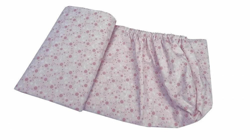 Kids Decor Set cearceafuri Pink Moon KidsDecor cu elastic din bumbac 63x127 cm