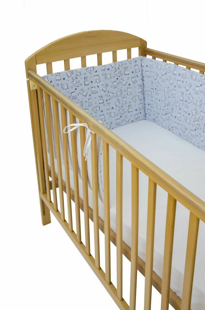 Kids Decor Set protectii patut din bumbac 60x120 cm Baby Bear albastru KidsDecor