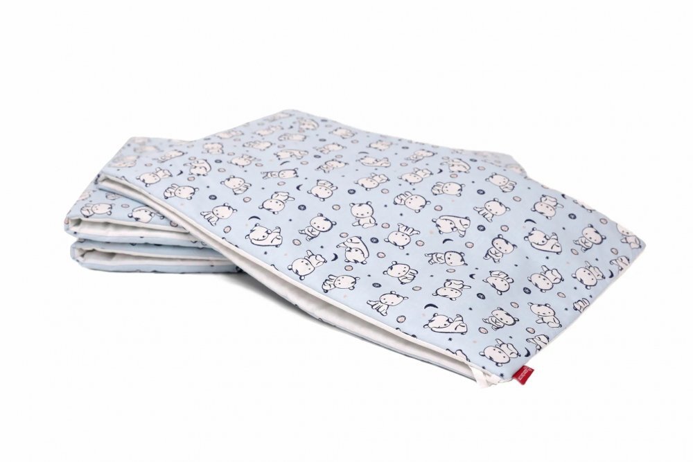 Kids Decor Set protectii patut din bumbac 60x120 cm Baby Bear albastru KidsDecor