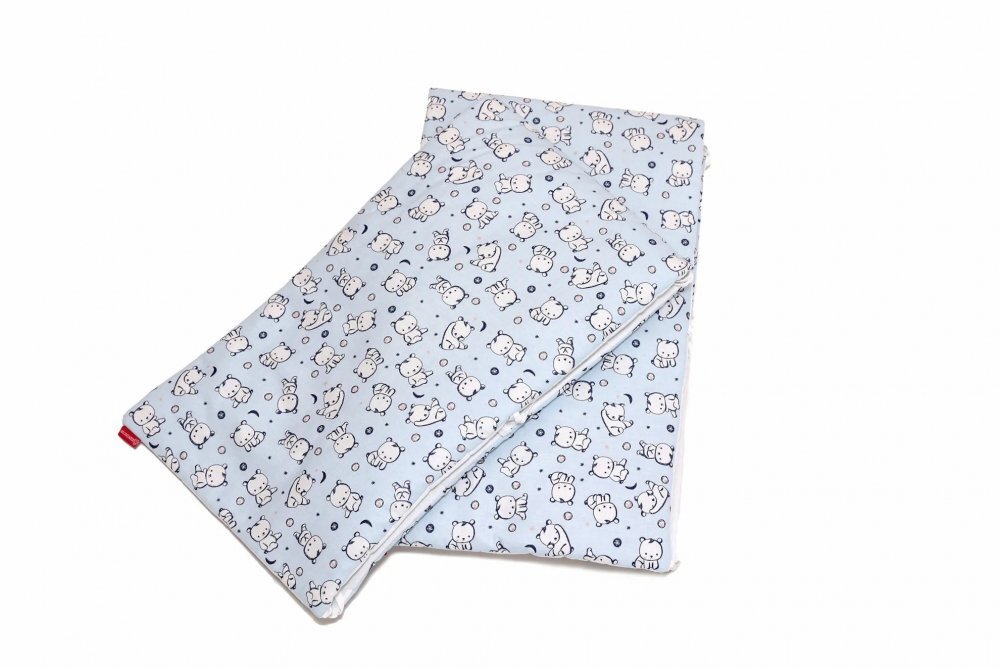 Kids Decor Set protectii patut din bumbac 60x120 cm Baby Bear albastru KidsDecor