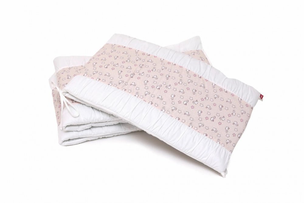 Kids Decor Set protectii patut din bumbac KidsDecor Pink Ducks 60x120 cm