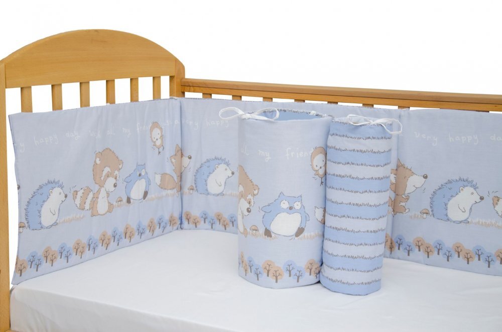 Kids Decor Set protectii patut Odette Blue din bumbac 50x100 cm