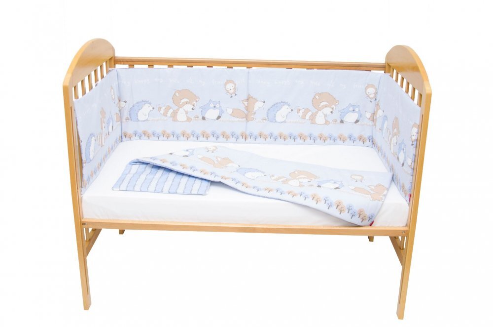 Kids Decor Set protectii patut Odette Blue din bumbac 50x100 cm