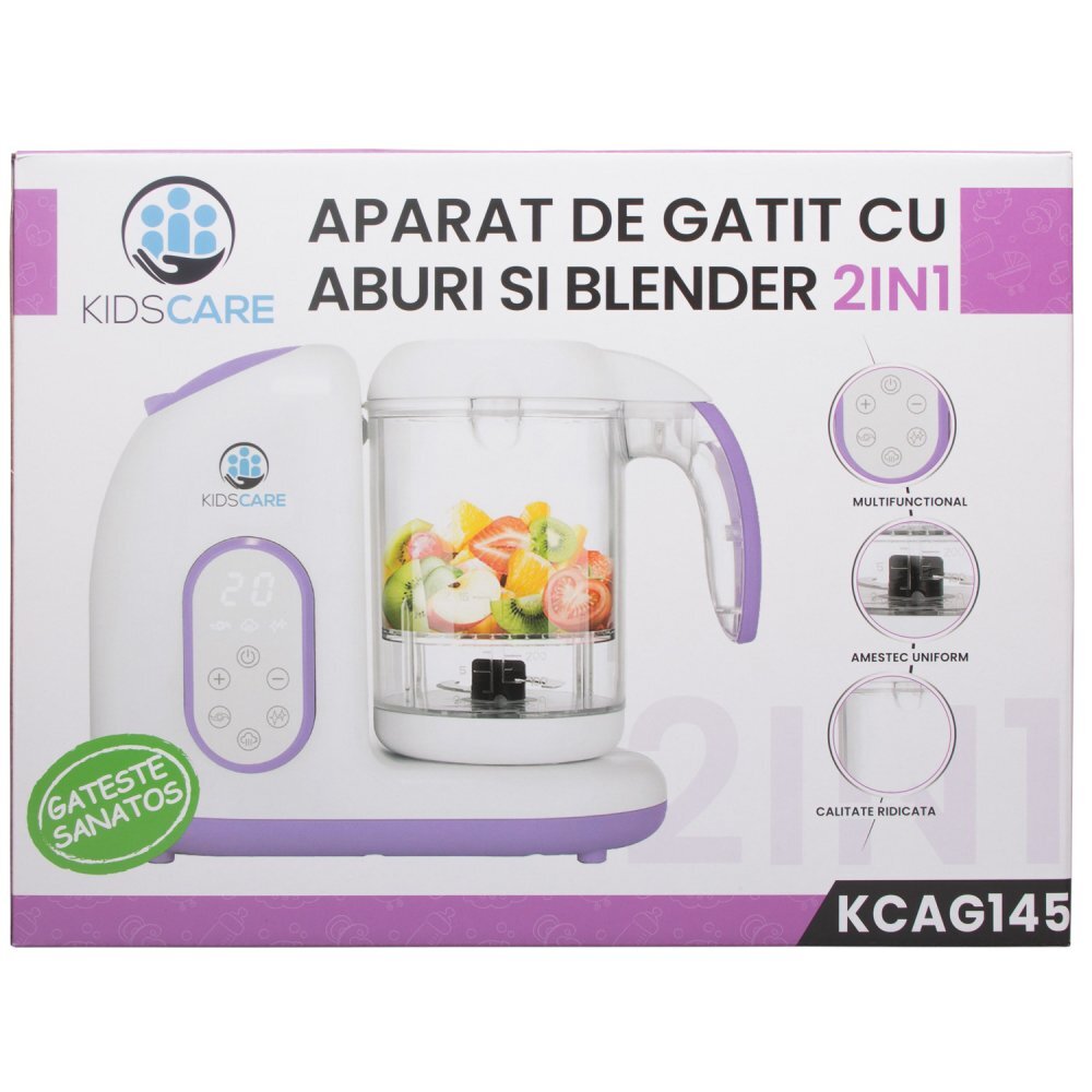 KidsCare Aparat de gatit cu aburi si functie de blender 2 in 1