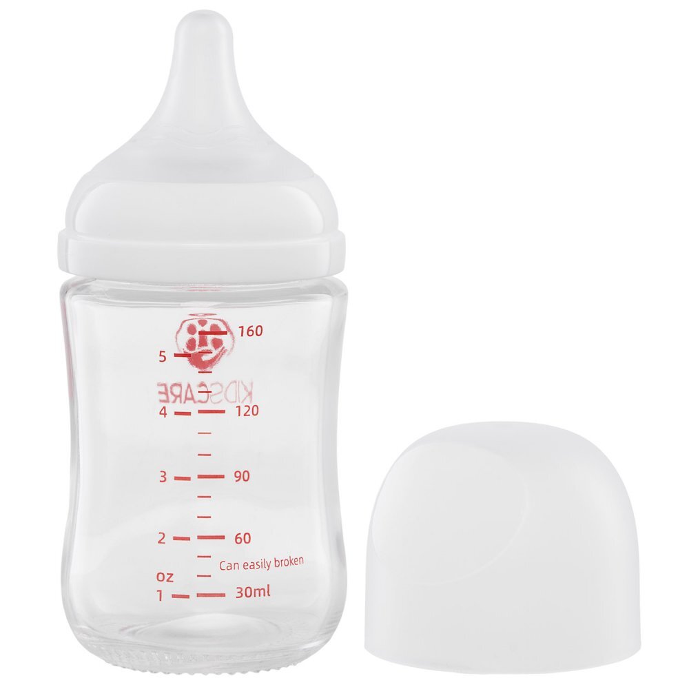 KidsCare Biberon din sticla borosilicat 160 ml cu tetina din silicon