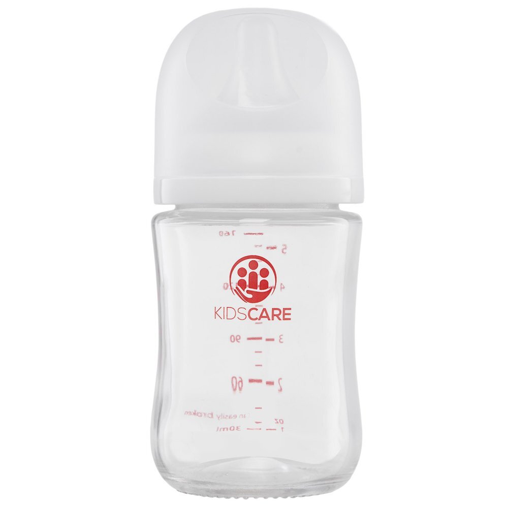 KidsCare Biberon din sticla borosilicat 160 ml cu tetina din silicon