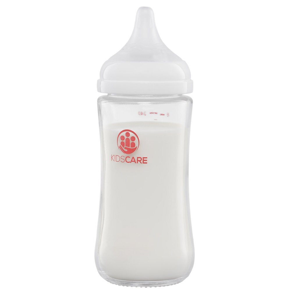 KidsCare Biberon din sticla borosilicat 240 ml cu tetina din silicon