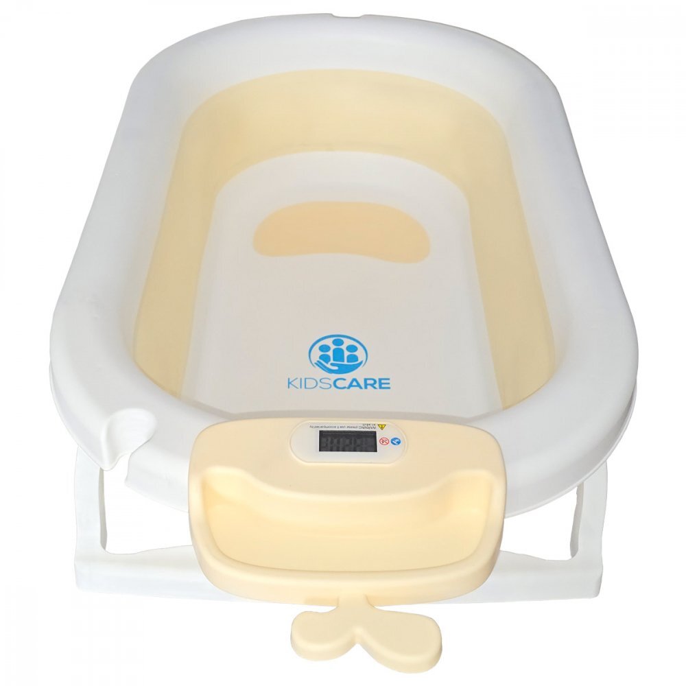 KidsCare Cadita pliabila Bej cu termometru perna reductor jucarii protectie cap cana pliabila