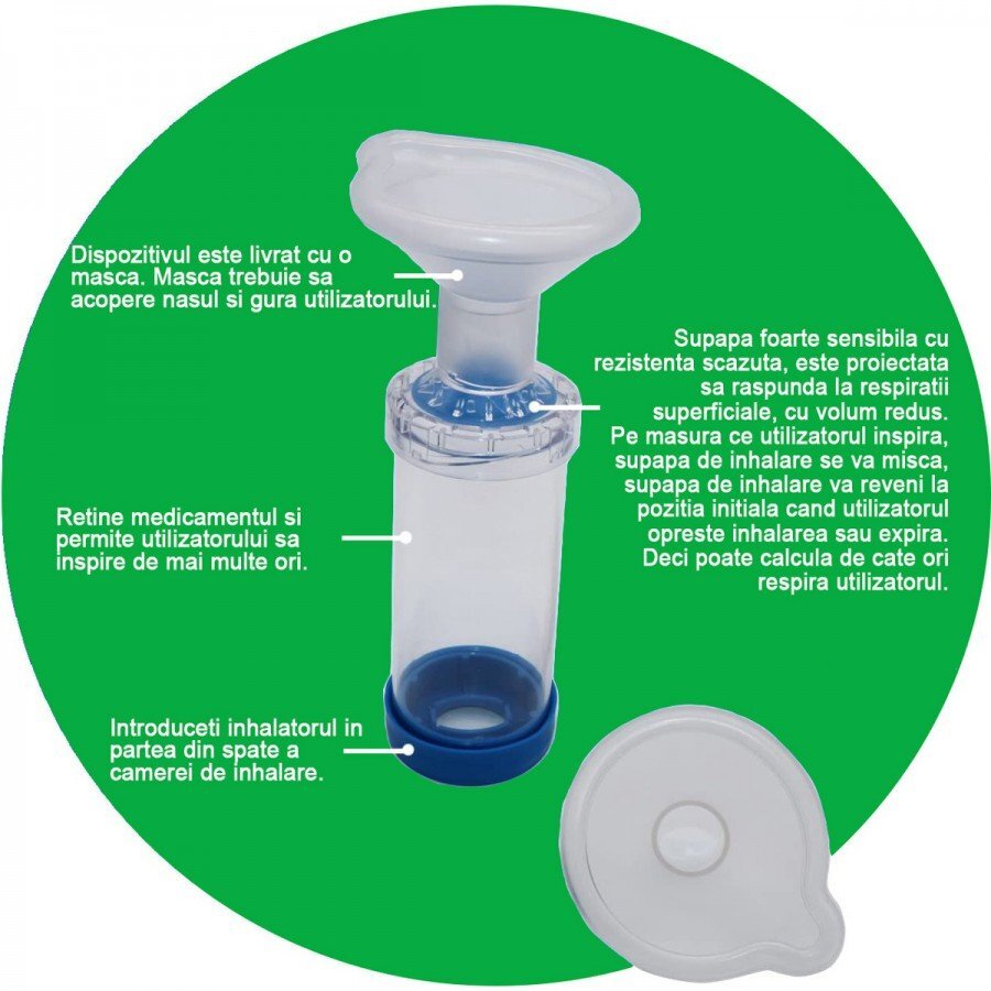 KidsCare Camera de inhalare cu 2 masti pentru bebelusi si copii
