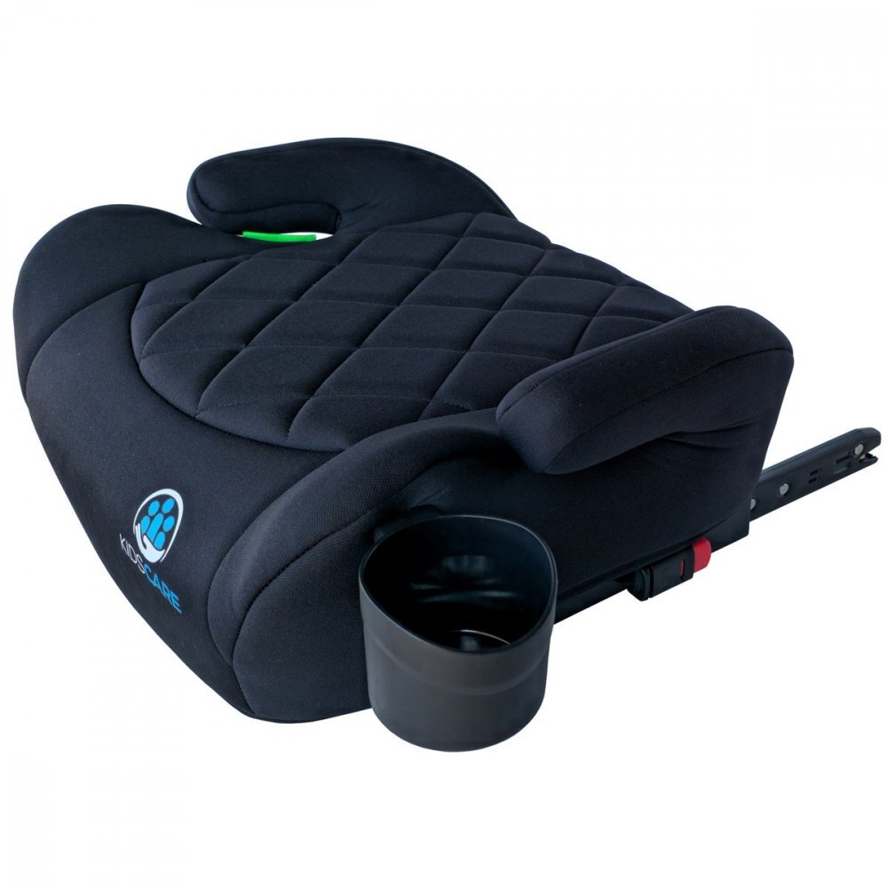 KidsCare Inaltator auto pentru copii FixiGo Negru cu isofix 125-150 cm husa lavabila omologat R129 i-Size