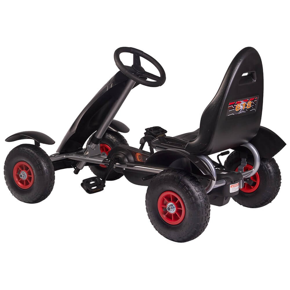 KidsCare Kart cu pedale F618 Air negru