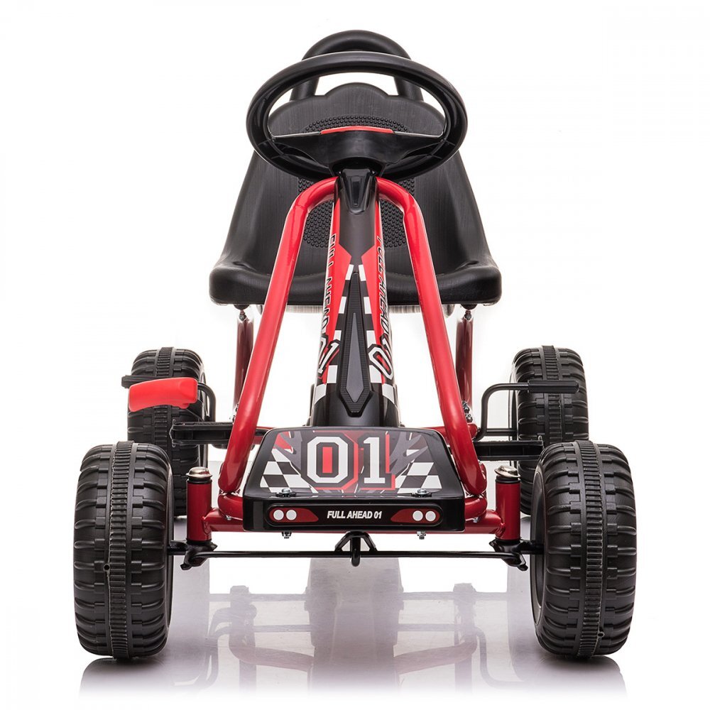 KidsCare Kart cu pedale pentru copii G201 rosu 3-6 ani scaun reglabil