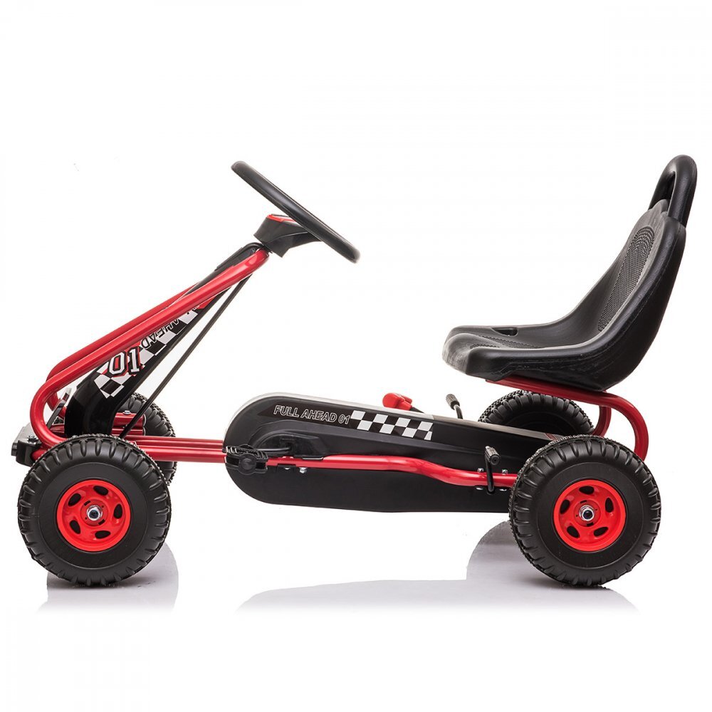 KidsCare Kart cu pedale pentru copii G201 rosu 3-6 ani scaun reglabil