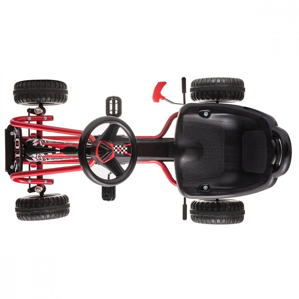 KidsCare Kart cu pedale pentru copii G201 rosu 3-6 ani scaun reglabil